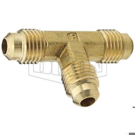 Dixon Union Tee, 1/4 in Nominal, SAE Flare, Brass 144F-4